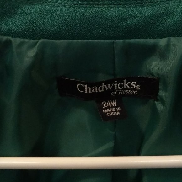 Women's Plus Size 24W Green Blaser - Picture 3 of 6